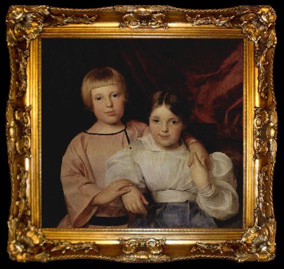 framed  Ferdinand Georg Waldmuller Kinder, ta009-2